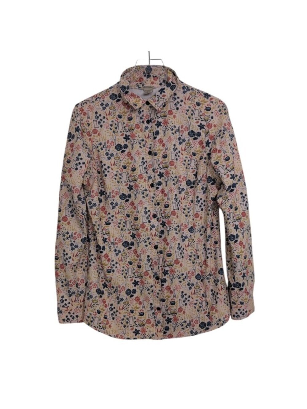Duluth Trading Co Sidewinder Shirt Womens Size Medium Garden Whimsical Vented